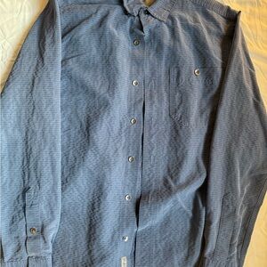Long Sleeve Blue Button-Up Shirt